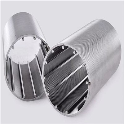 Tuyau de tamis de puits enveloppé de fil d'acier inoxydable